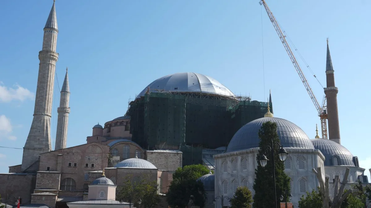 Ayasofyanın kubbesinde güçlendirme ve konservasyon çalışmaları…