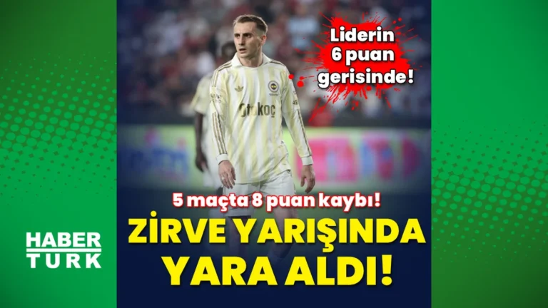 Fenerbahçe’den 5 maçta 8 puan kaybı!
