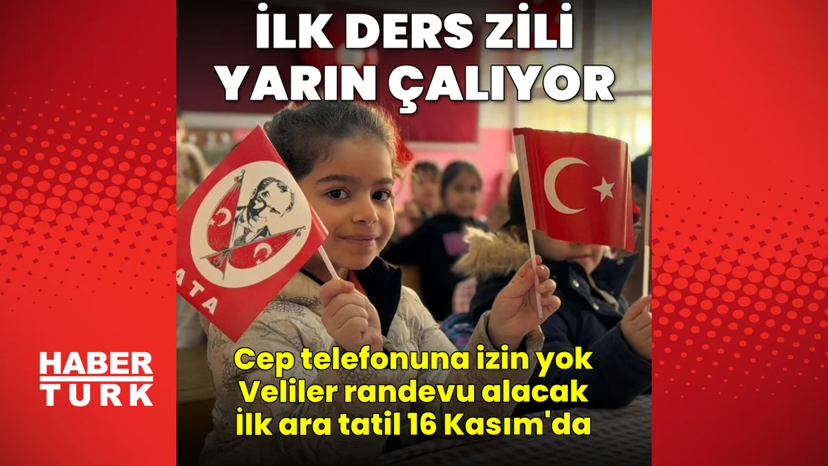 İlk ders zili yarın çalacak