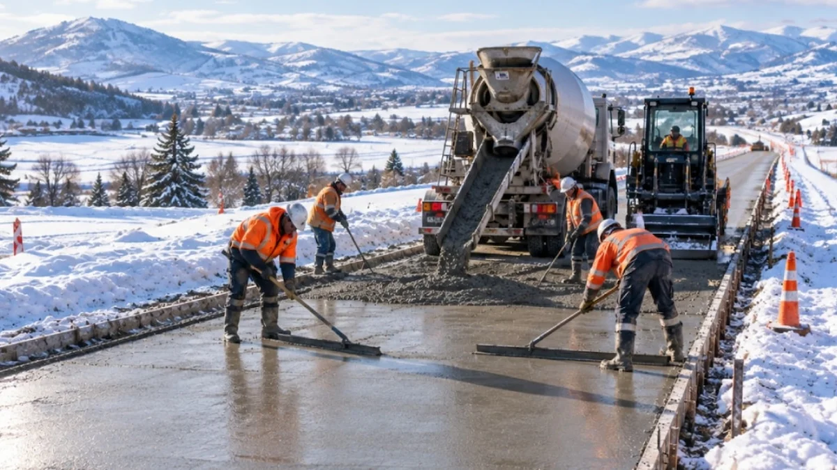 Yollara kendi kendini ısıtan beton dökmeye başladılar